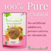 IndianJadiBooti Nagarmotha Powder (100g) - Pure Cyperus Rotundus (Mustak Churna) - Nut Grass/Tunga Gaddalu - Natural Herb for Oily Skin Face Packs, Hair Care (Dandruff) & Digestion