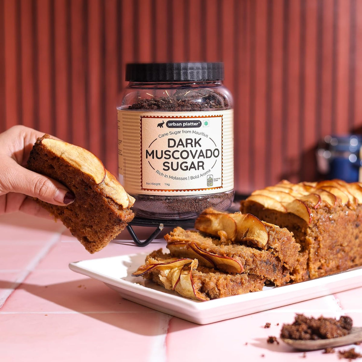 Urban Platter Mauritian Dark Muscovado Sugar, 1kg (Rich & Intense | Perfect for indulgent Baking & Desserts)