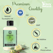 Holy Natural Eucalyptus Essential Oil 300Ml|Nilgiri Oil|For Steam Inhalation,Aromatherapy,Relaxation,Skin Therapy