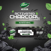 DABUR Herb'L Activated Charcoal Toothpaste 120gm (Pack of 1)|Whitening Black Gel Toothpaste|Fluoride Free|Fights Plaque & Extrinsic Stains|With Power of Mint|Cool & Refreshing Mouth Experience