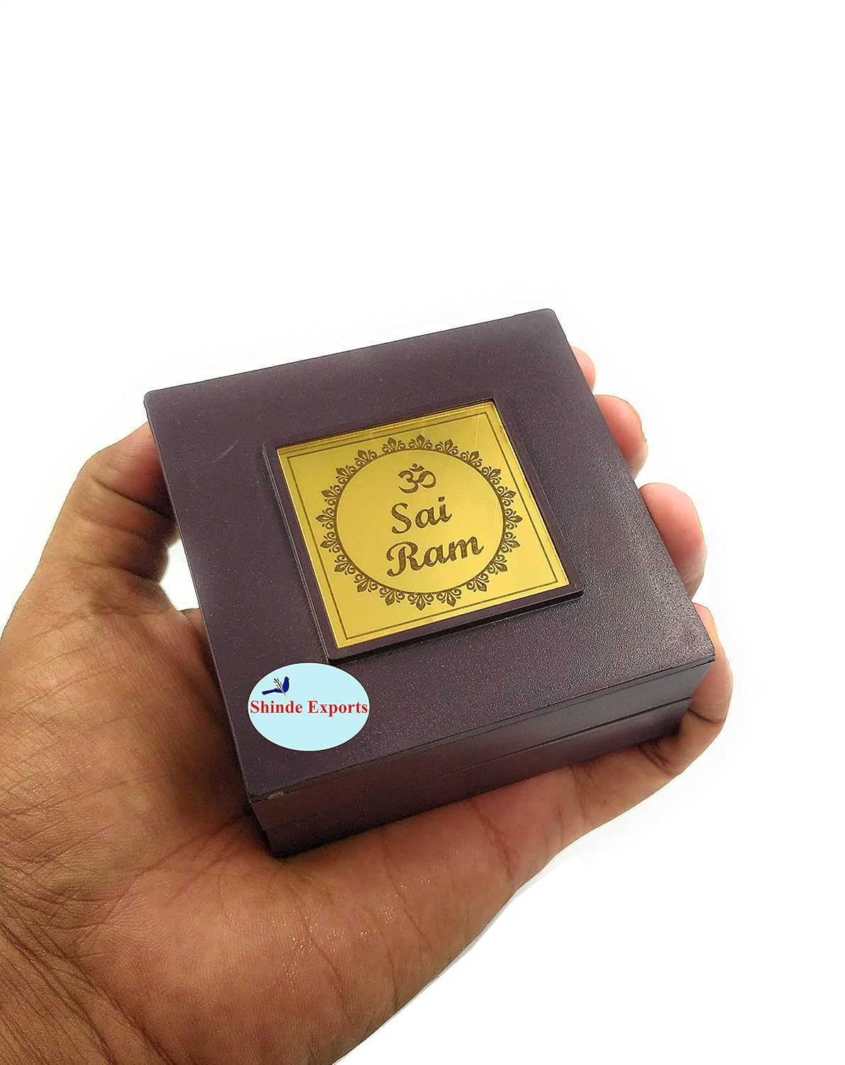 SHINDE EXPORTS Shirdi Saibaba Charan paduka Gift Box for puja (Mini Size (8x8cm))