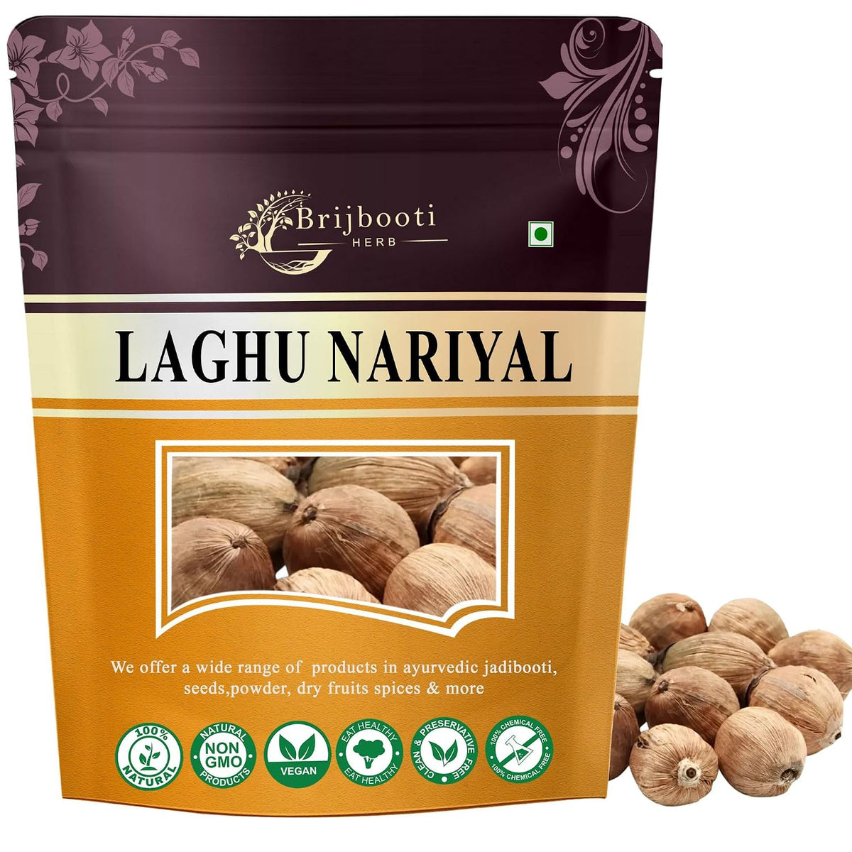 BrijBooti Birju Mahavir Laghu Nariyal 11 Pieces - Small Coconut Sriphal for pooja