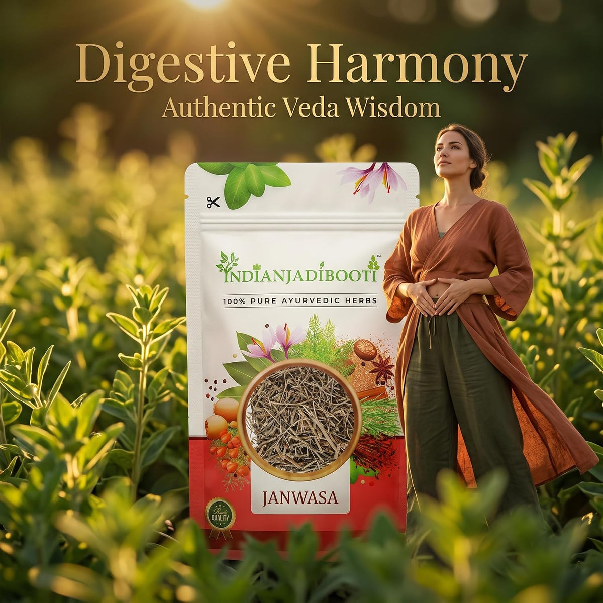 IndianJadiBooti Pure Janwasa (Yavasa/Camel Thorn) | Alhagi Maurorum | Traditional Ayurvedic Botanical for Digestive Comfort, Systemic Cooling & Excretory Harmony (250g Pack of 2)