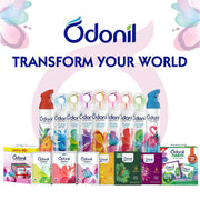 Odonil Bathroom Air Freshner Blocks Mixed Fragrances - 192g (48g*4) | Mixed Fragrances: Jasmine, Lavender, Orchid, Rose| Long Lasting Fragrance | Lasts upto 30 days (Pack of 2)