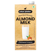 Urban Platter Almond Milk, 1 Litre (Unsweetened | Lactose-Free | Plant-Based Milk Alternative | Works Beautifully in Tea and Coffee) (Pack of 3)