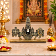 YaaNatural Yaa Catchy Lord Venkateswara Balaji Idol | Double-Sided 360° Design | Premium Antique Gold Resin Tirupati Balaji Murti | Car Dashboard, Home Temple, Office Desk & Pooja Decor | Spiritual Gift