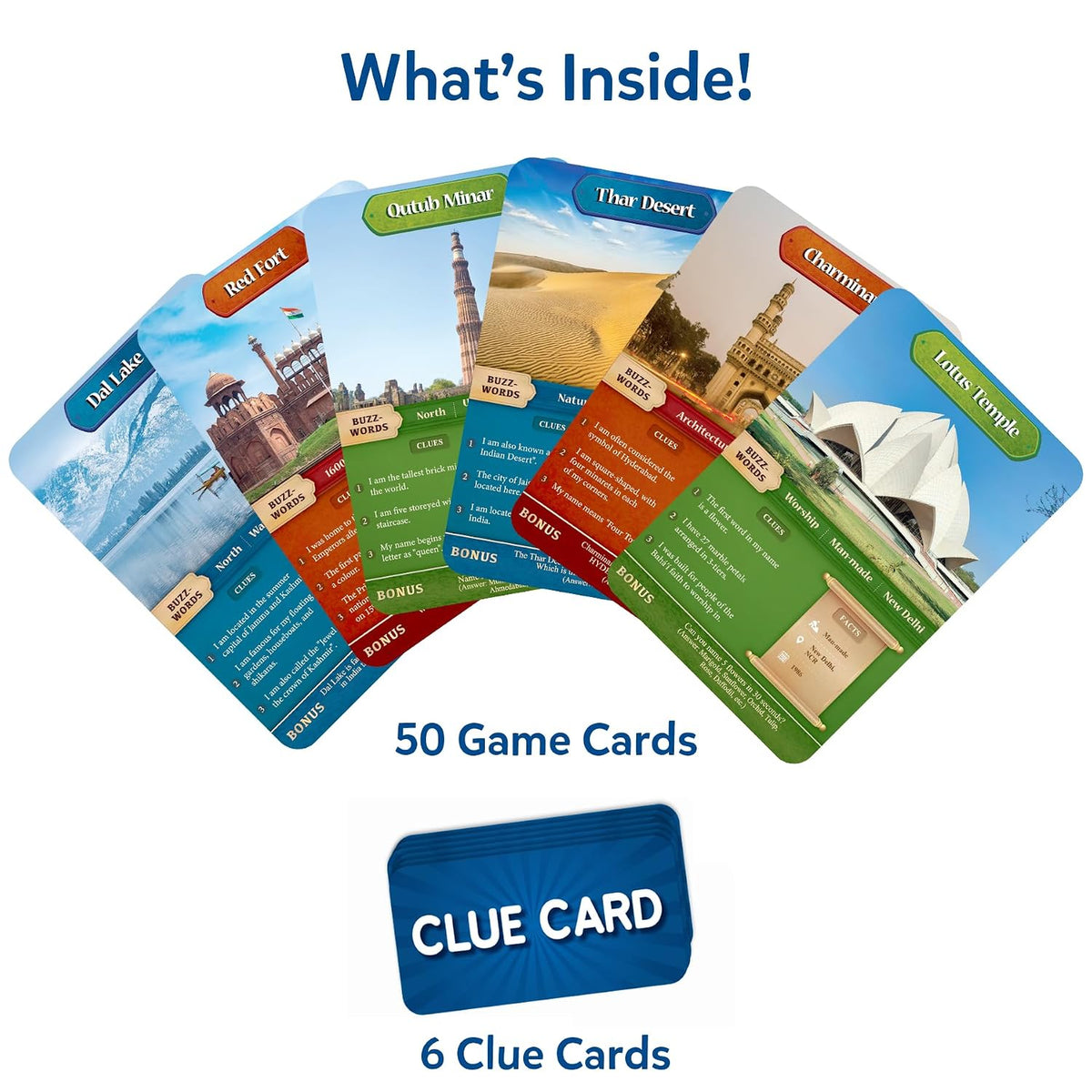 Skillmatics Guess in 10 Wonders of India – Educational Card Game for Kids