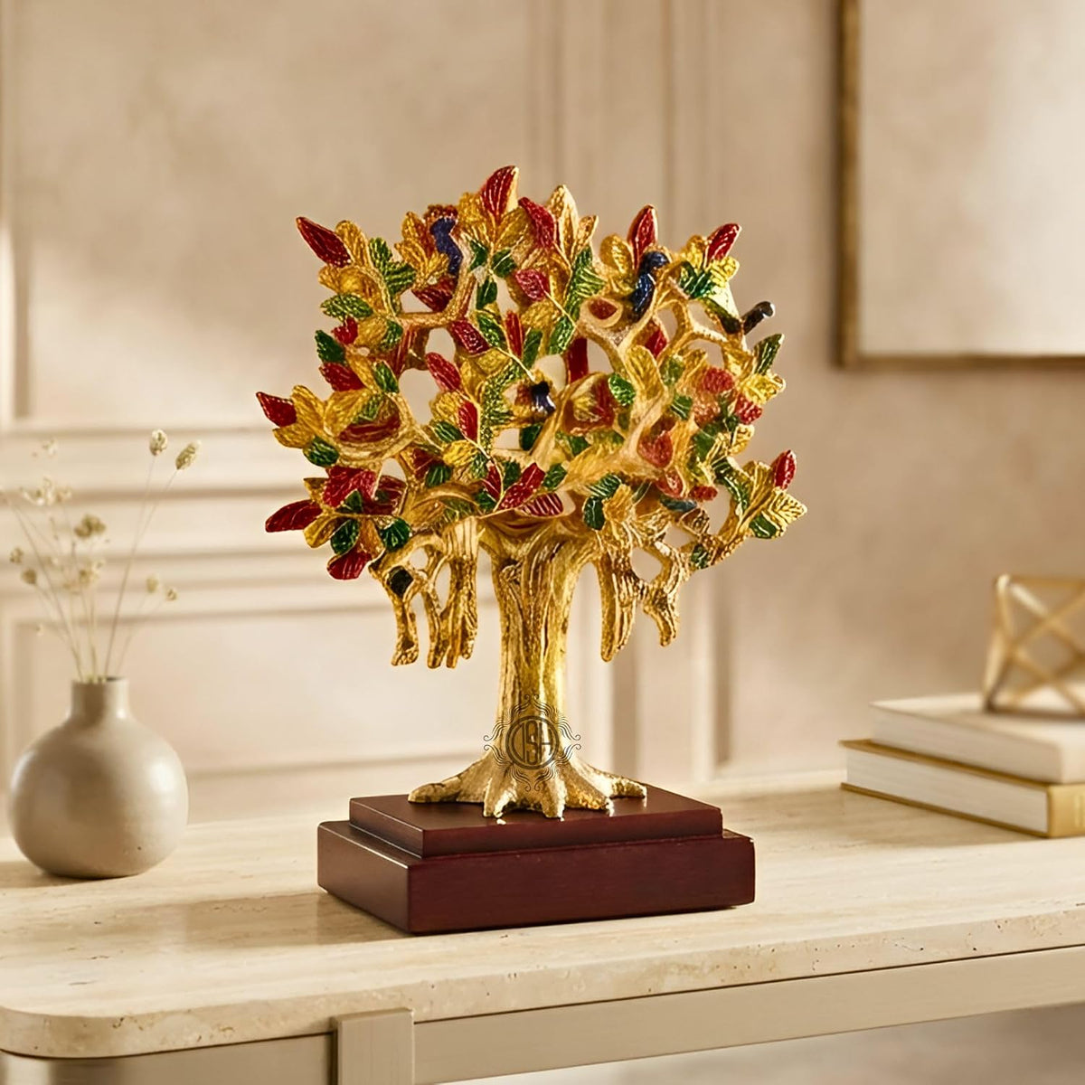 DSH Kalpavriksha Tree Showpiece for Home Décor | Wish Fulfilling Tree of Life Decorative Sculpture | Symbol of Prosperity, Growth & Good Fortune | Tabletop Décor & Gift (Medium)
