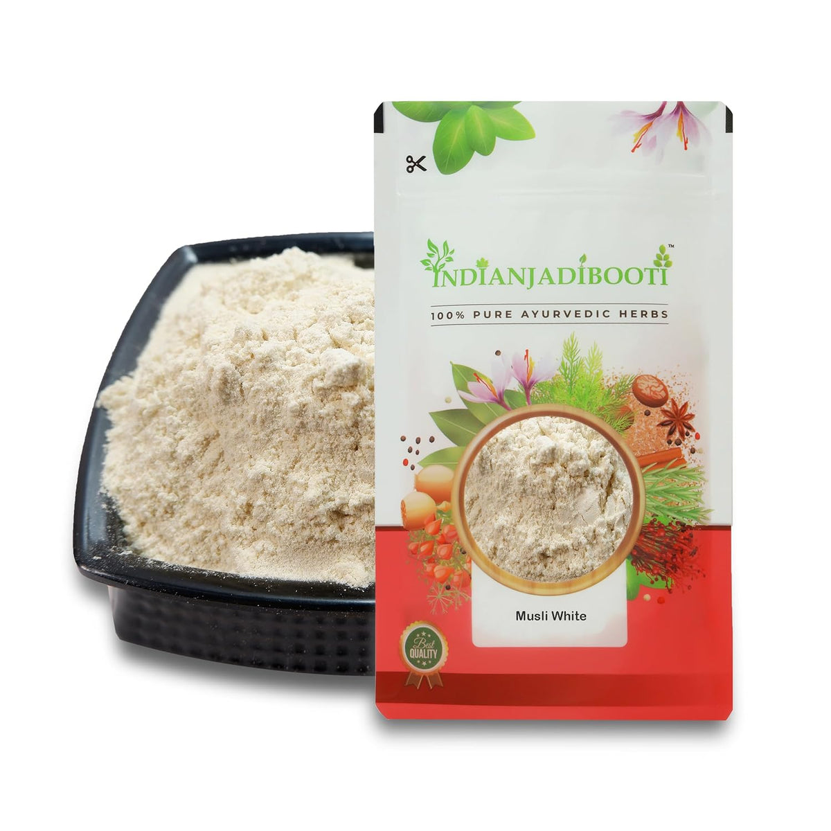 IndianJadiBooti Pure Safed Musli Powder (50g) | Strength & Muscle Recovery