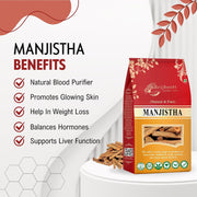 Brijbooti Organic Manjistha (100 gm) | Rubia Cordifolia | Manjishtha Root | Manjishta | Manjishta | Manjista