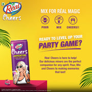 Dabur Real Cheers Jamuntini - 250ml | Premium Cocktail Mixer with extract of real tangy Jamuns | Bursting and Rich Flavour | Ideal for House Parties, Bars & Gifting