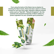 Dabur Herb'l Neem Germ Protection Toothpaste - 600g (200g + 100g x Pack of 2) | Fights Bacteria | No Added Flourides & Parabens | Complete Oral Care