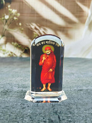 SHINDE EXPORTS sai Baba Acrylic car Dashboard Idol Cum Desk Stand 3.5 inches (Standing Baba)