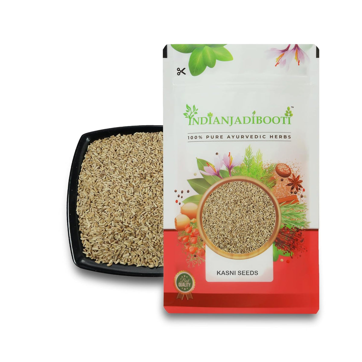 IndianJadiBooti Kasni Seeds (Cichorium intybus) – 100% Natural & Ayurvedic Herbal Seeds | 100 Grams