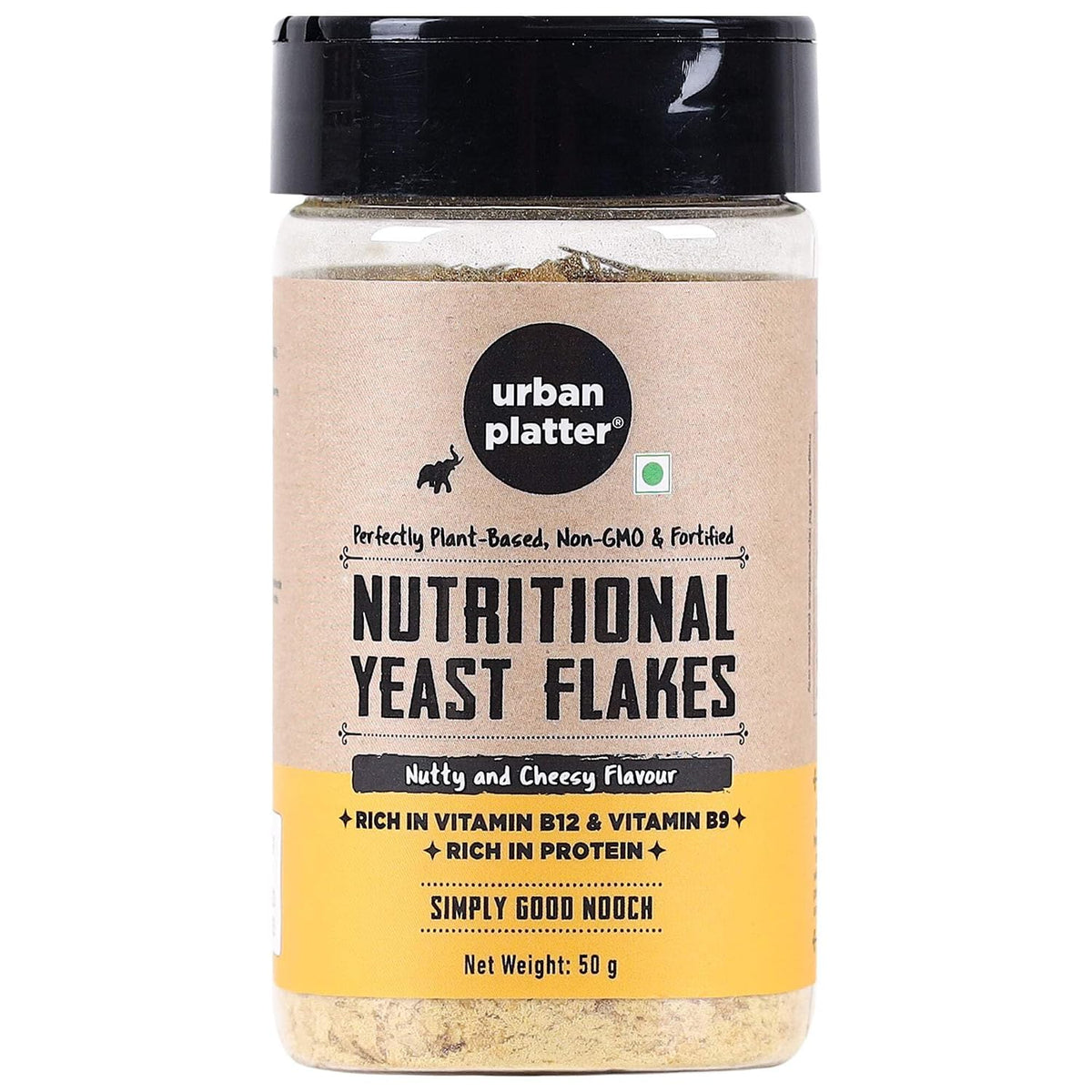 Urban Platter Nutritional Yeast Flakes, 50g (Rich in Vitamin B12 | Gluten-Free | Perfectly Plant-Based Nutty and Cheesy Nooch | Savoury Seasoning)