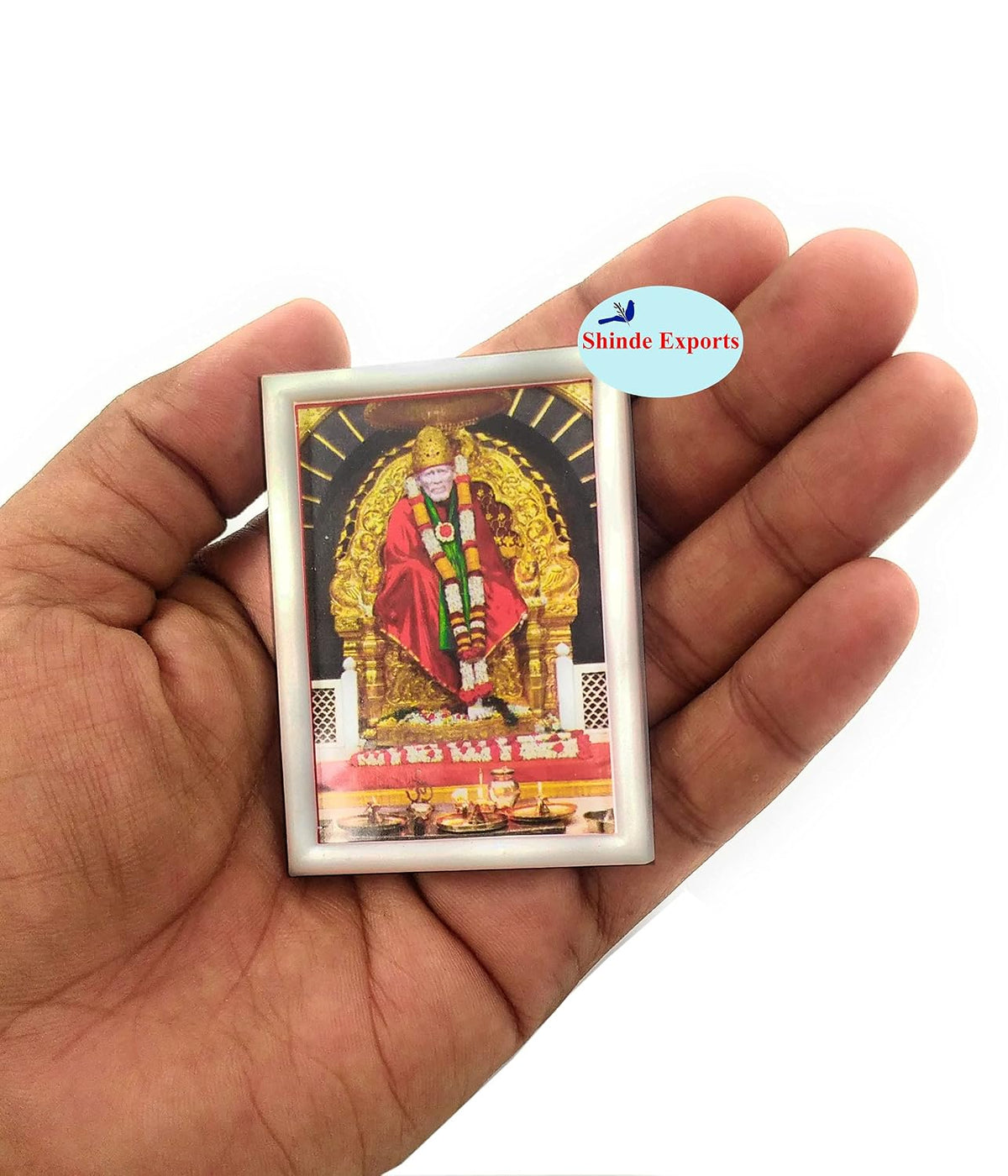 SHINDE EXPORTS shirdi saibaba Fridge Magnets chumbak for Kitchen (Pack of six (Design 1))