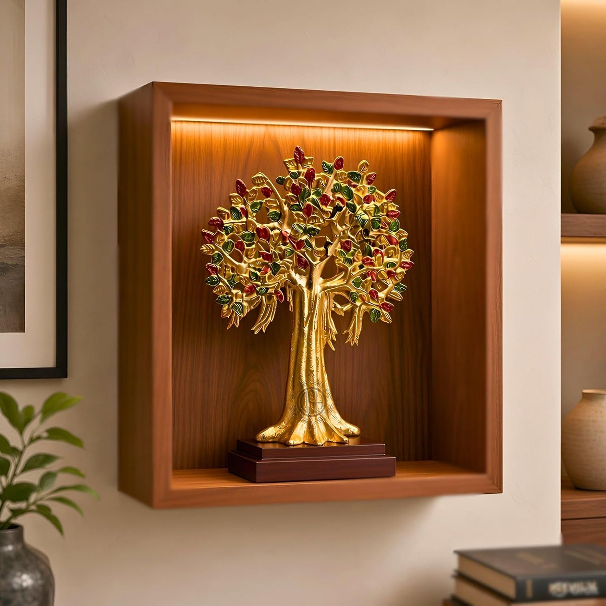DSH Kalpavriksha Tree Showpiece for Home Décor | Wish Fulfilling Tree of Life Decorative Sculpture | Symbol of Prosperity, Growth & Good Fortune | Tabletop Décor & Gift (Large)