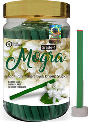 Parag Fragrances Mogra Dhoop Sticks/Dhoop Batti Grade-1 Jar (Pack of 1 x 200Gm) Long Lasting Perfume for 24 Hours Home Fragrance/Meditation/Dhoop for Pooja