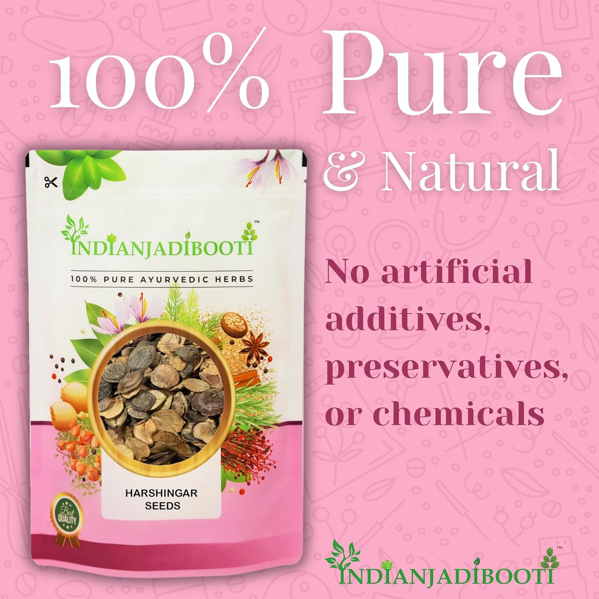 IndianJadiBooti Edible Harshringar Seeds (Nyctanthes arbor-tristis) | 100 Grams | (Pack Of 2)