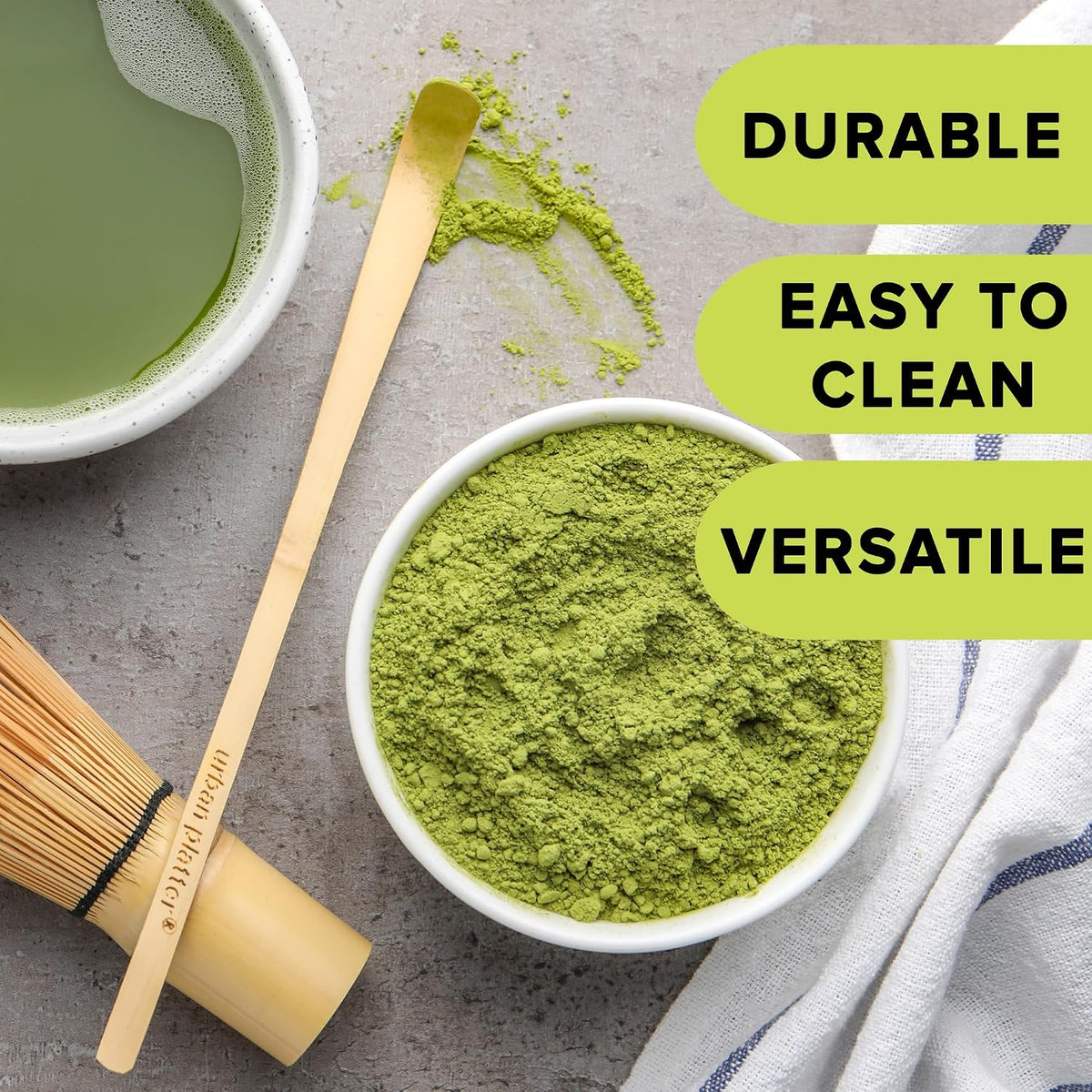 Urban Platter Japanese Bamboo Matcha Spoon, 1N (Chashaku | Green Tea Powder Scoop)