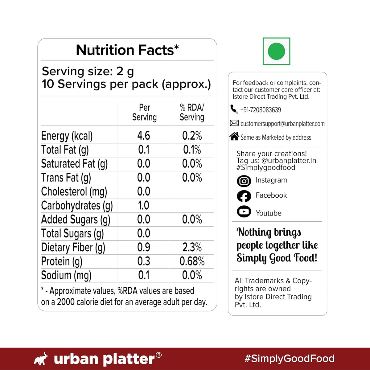 Urban Platter Japanese Hojicha Green Tea, 20g, (Low Caffeine, Roasted Green tea, Coarsely Ground for the perfect brew.)