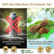 IndianJadiBooti Pure Khus Root Powder (Vetiver) for Glowing Skin, Acne Control, Prickly Heat Relief & DIY Ubtan - Raw Herbal Face Pack & Skin Treatment Mask (250 Grams)