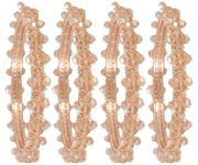 NMII Stylish Pearls Beads Bangles Set For Women & Girls | Women's Bangles Bracelet | Metal Bangles Kada Set For Wedding, Party, Festival, Daily | Women's Fashion Jewellery- Set of 4