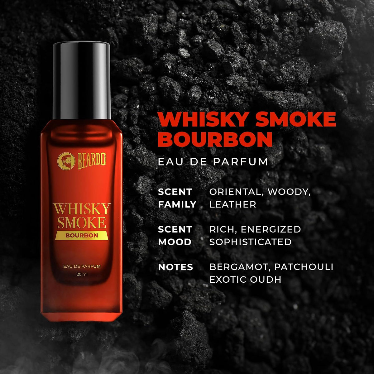 Beardo AquaSmoke Trio Collection- Mariner,Whisky Smoke & Whiskey Smoke Bourbon Perfume for Men (20ml x 3) | Long Lasting Fragrance | Long Lasting Perfume for Men | Gift for Men | Gift for Friend