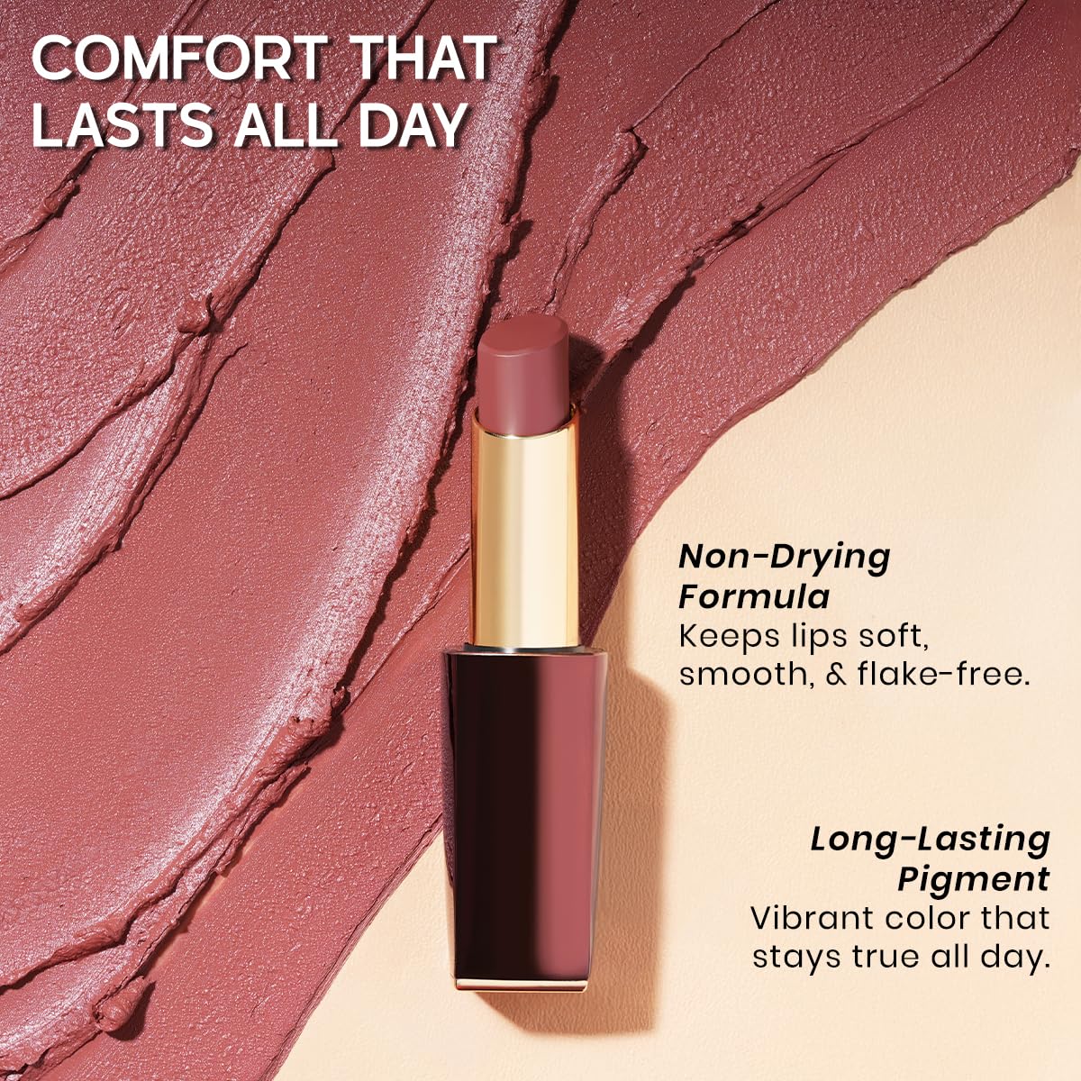 INSIGHT Pure Matte Lipstick - Unmatchable| High Pigment, Long Lasting Smooth Matte Finish | Enriched with Vitamin E & Coconut Oil - 3.3 g (Pack of 2)