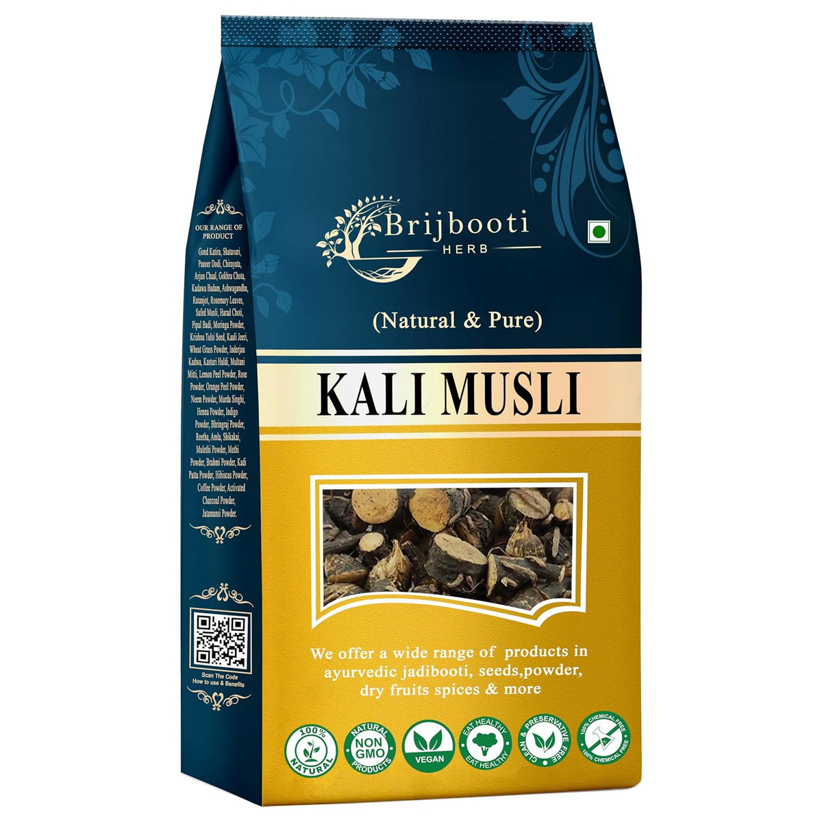 Brijbooti Kali Musli - Curculigo Orchiodes - Black Musli 800 Gr