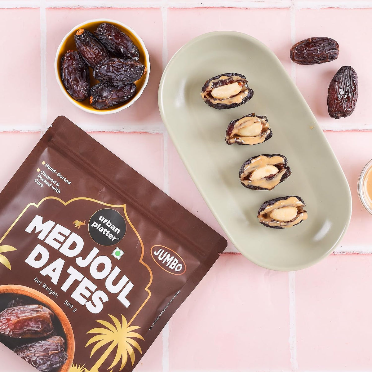 Urban Platter Jumbo Medjoul Dates, 250g (Hand-Sorted | Large-Sized & Succulent | Ideal for Premium Snacking & Festive Gifting)
