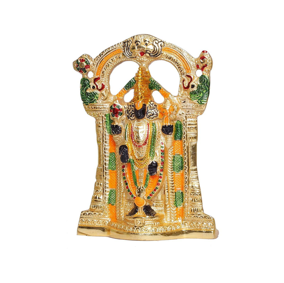 KridayKraft Tirupati Balaji Metal,Balaji Idol Statue for Pooja,Home,Office Walls Decor,Gift Your Relatives,Religious Idol Showpiece Decoratvie Statue for Corporate Gift Article