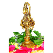 Aalayam Selveer Panchmukhi Hanuman Brass Statue Standing | Panchmukha Hanuman Brass | Brass Panchmukhi Hanuman 13cm Height Brass Gold Colour 1 Piece