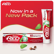 Dabur Red Paste - India's No.1 Ayurvedic Paste, Provides Protection Plaque Removal, Toothache, Yellow Teeth, Bad Breath- 800g (200gm*4)