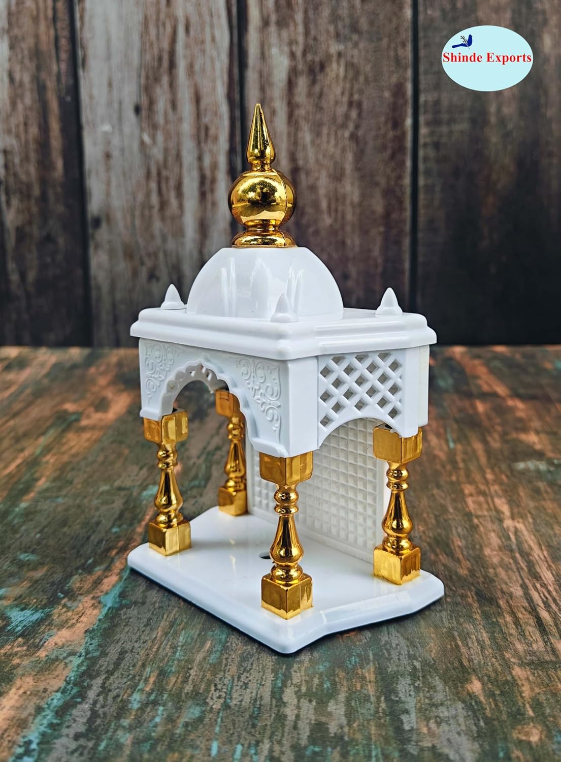 SHINDE EXPORTS Temple for car Dashboard Stand 6 inches (Plastic Empty Temple)