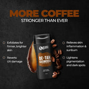 Beardo De-Tan Body Wash for Men, 200ml (Pack of 2) | Tan Removal| Caffeine Body Wash | With Coffee & Aloe Extracts | For Body & Face | Refreshing Fragrance