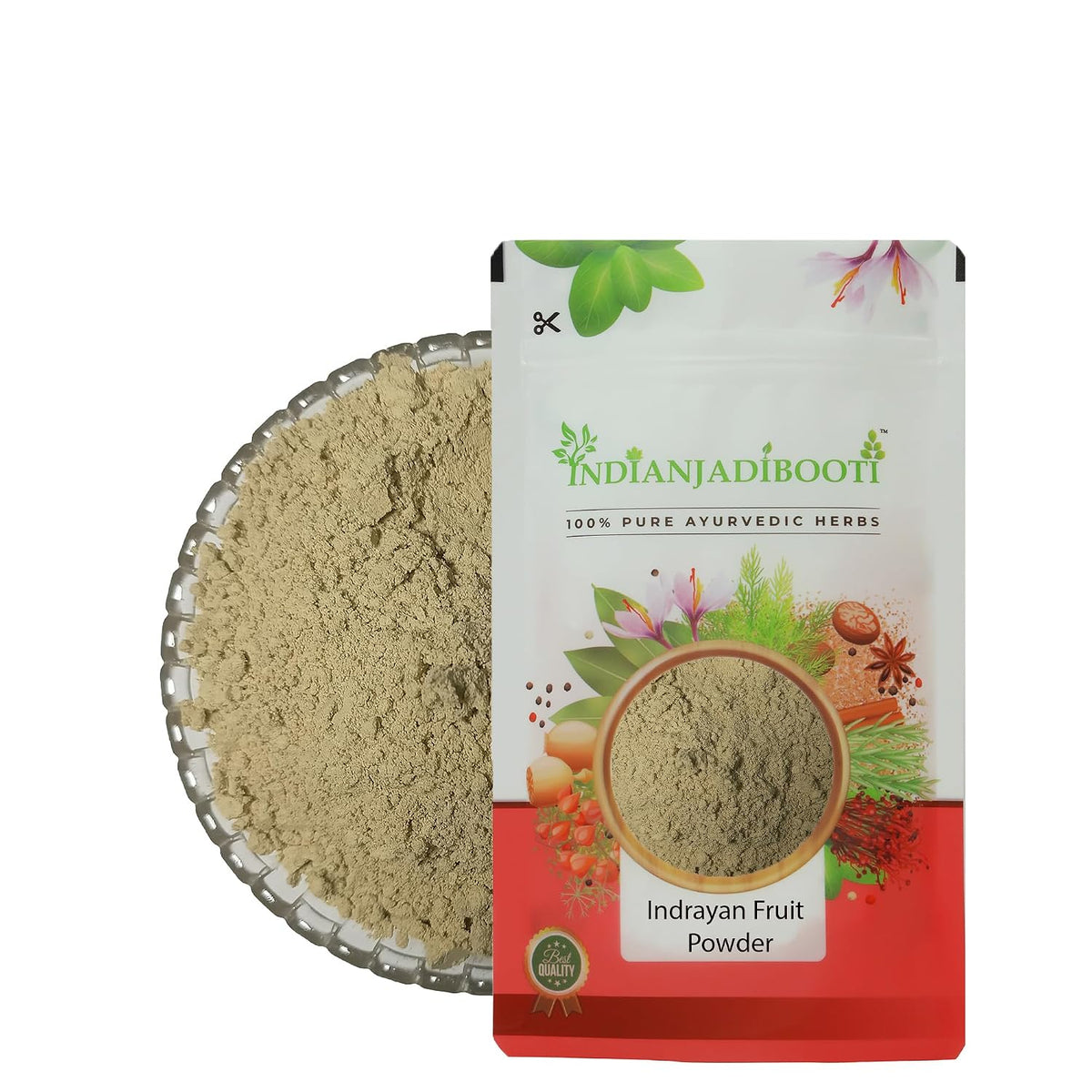 IndianJadiBooti Indrayan Phal Powder - Citrullus Colocynthis - Bitter Apple - Traditional Botanical for Systemic Purifying, Metabolic Harmony & Pitta Balance - 100g