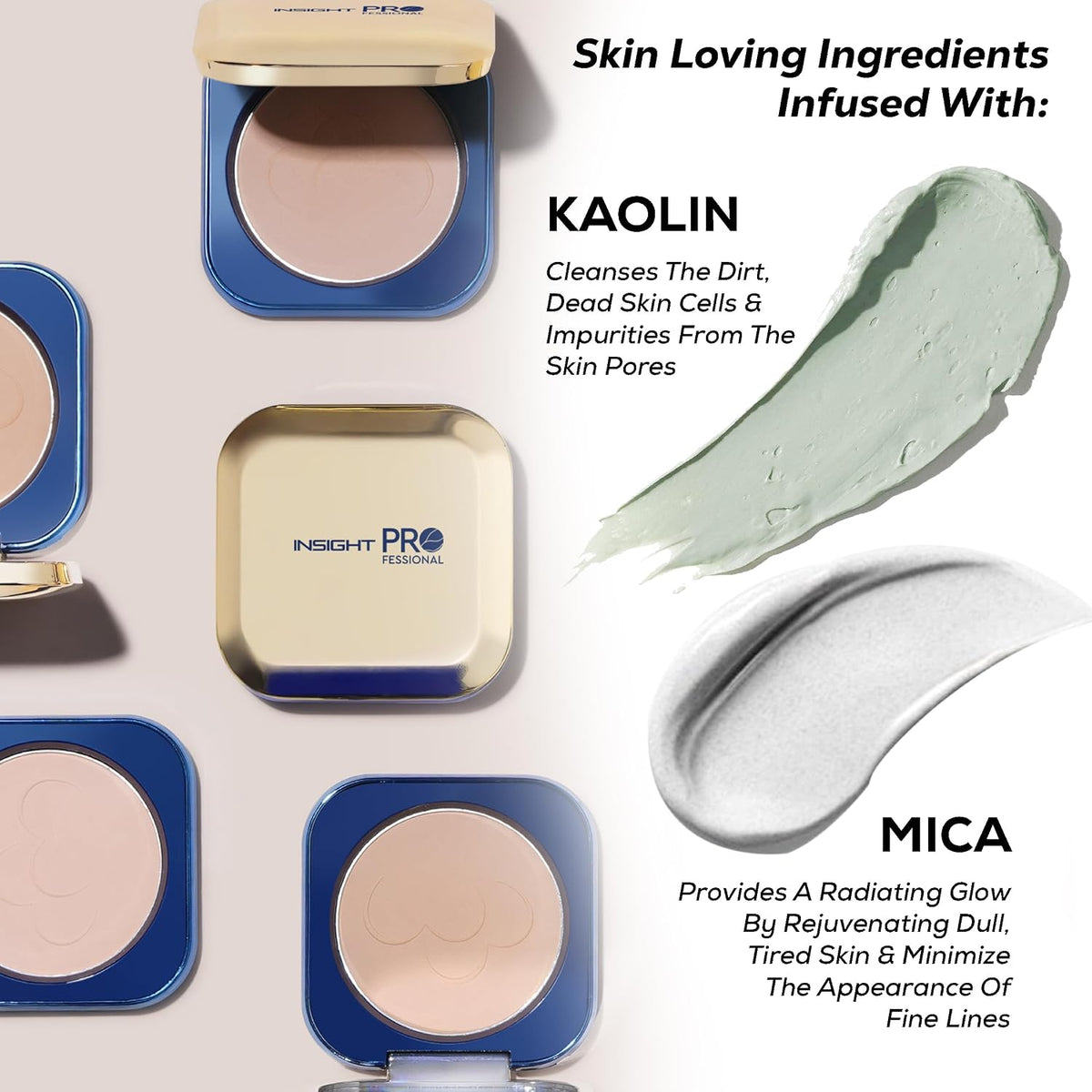 INSIGHT All Day Matte Compact Foundation - (Warm Sand) | Buildable Coverage, Flawless Finish | Lightweight, Long-Lasting Pressed Powder | Oil Control Face Makeup - 11g