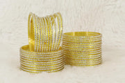 NMII Glass with Polka Dots & Glitter Stylish Fancy Bangles Set For Women & Girls | Glass Bangles | Traditional Women Bangles - Pack of 36 Bangle