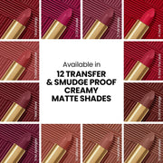 INSIGHT Cosmetics Blur Rouge Lipstick – Long Lasting | Matte Finish | Non-Transfer | Lightweight & Non-Sticky | One-Swipe Pigment (Deadline Diva) – 4.2g