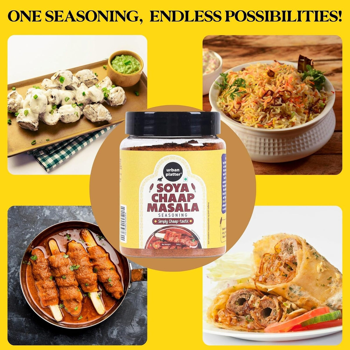 Urban Platter SOYA Chaap Masala Seasoning, 150g
