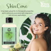 Holy Natural Eucalyptus Essential Oil 300Ml|Nilgiri Oil|For Steam Inhalation,Aromatherapy,Relaxation,Skin Therapy