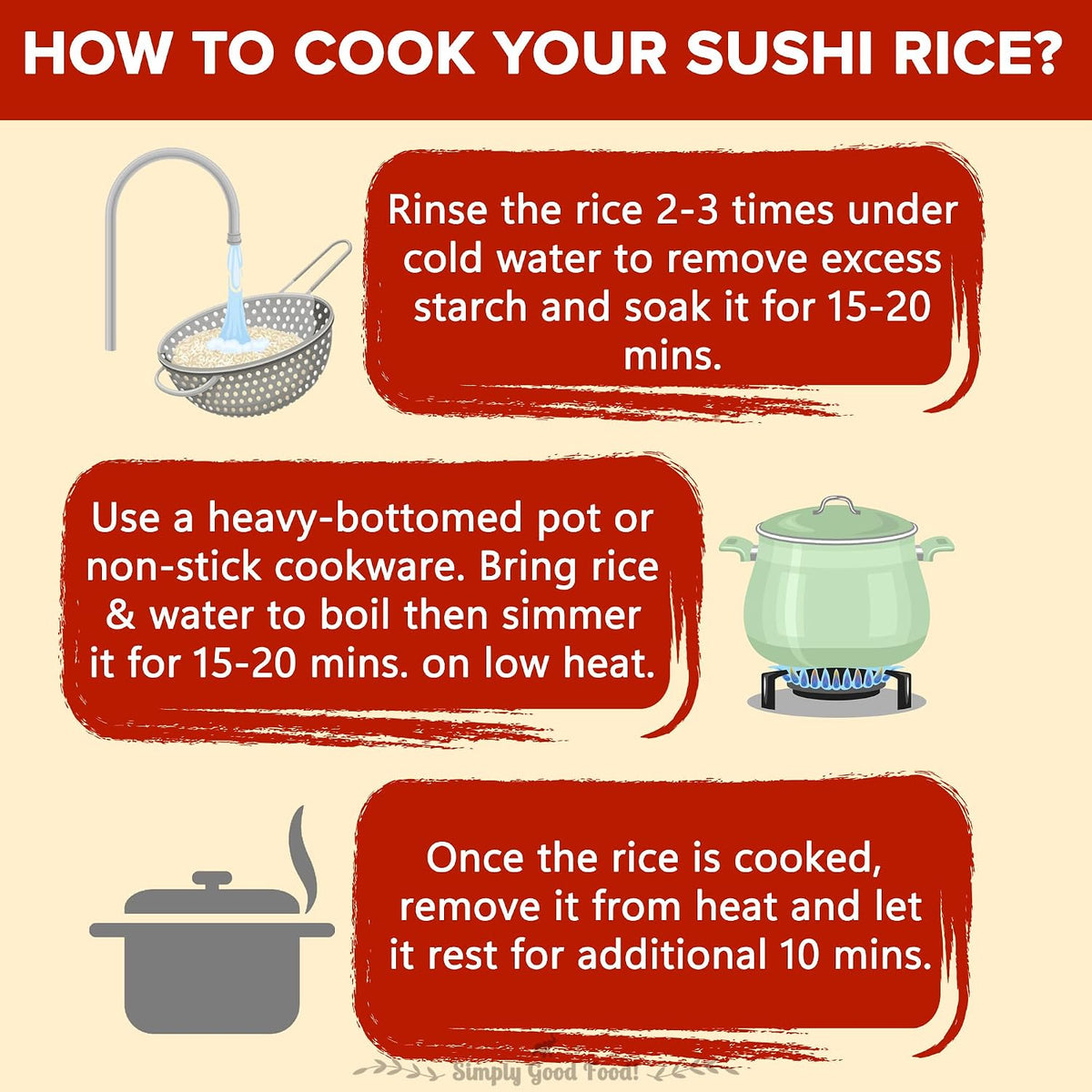 Urban Platter Short-Grain Sushi Rice, 300g (Japanese-Style Sticky Rice | Chewy Bite | Asian Pantry Essential)