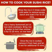 Urban Platter Short-Grain Sushi Rice, 300g (Japanese-Style Sticky Rice | Chewy Bite | Asian Pantry Essential)