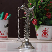 KridayKraft Parrot Design Metal Hanging with Chain Diya Pair of Parrot Design