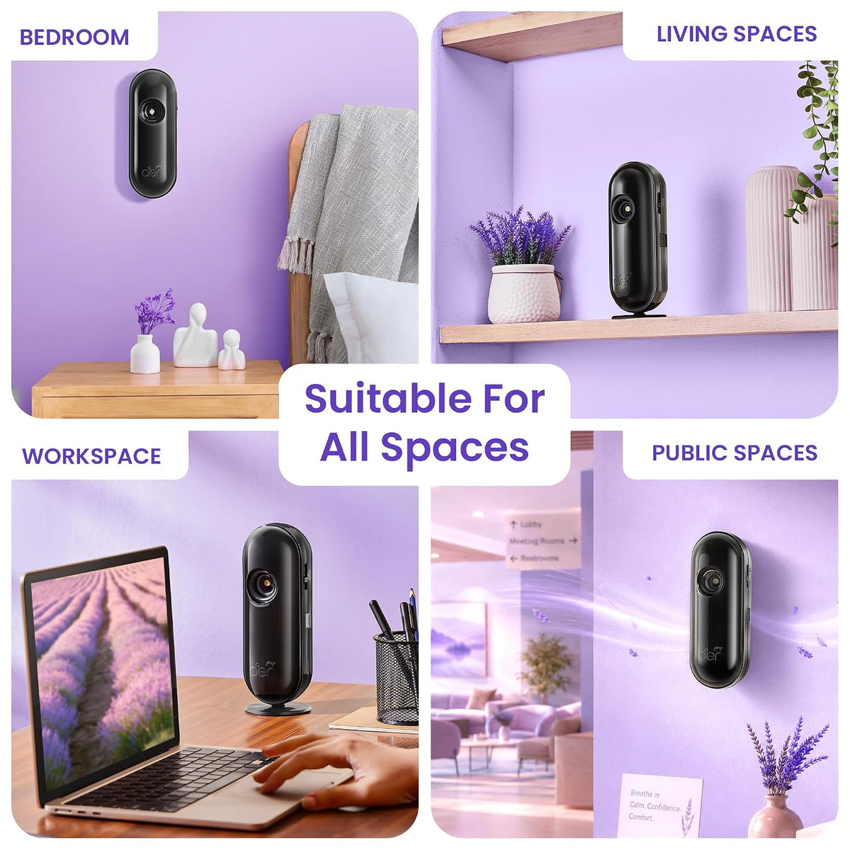Godrej aer Matic Kit (Machine + Refill) - Automatic Room Fresheners with Flexi Control Spray | Lavender Bloom | 2000 Sprays Guaranteed | Lasts up to 60 days (210ml)