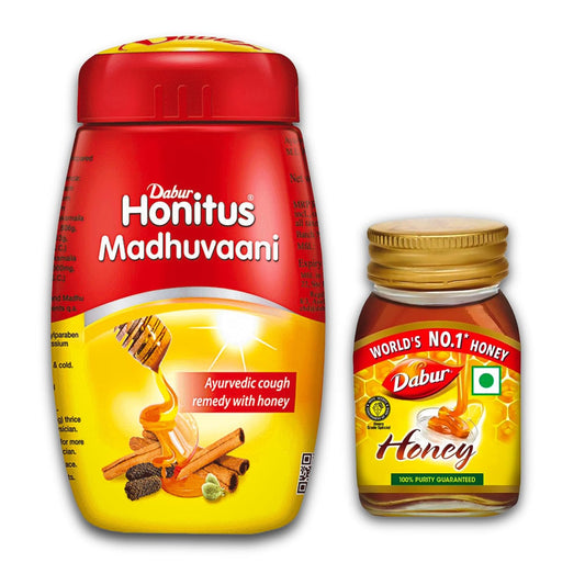 Dabur Honitus Madhuvaani Ayurvedic Cough & Cold Remedy with Honey, 100g
