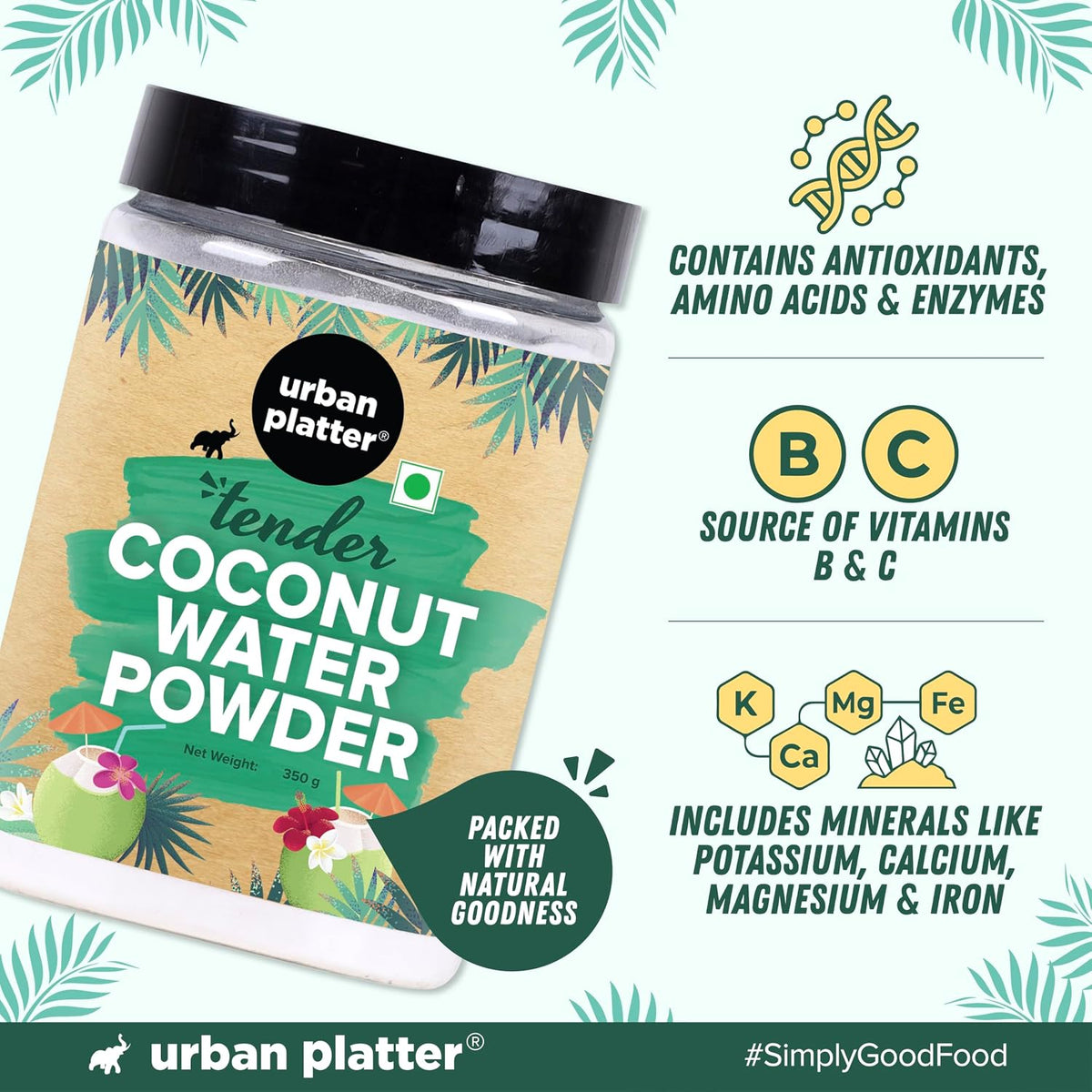 Urban Platter Tender Coconut Water Powder, 350g