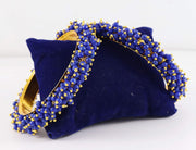 NMII Non-Precious Metal Base Metal with Pearl Studded worked Glossy Finished Kada Set For Women and Girls