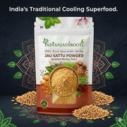 IndianJadiBooti Jau Sattu Powder (Roasted Barley Flour) – 100% Pure Traditional Cooling Superfood for Summer – Helps Support Weight Management, Digestion & Sugar Balance, 1 KG